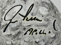 Jim Irwin signed Replica Moon with Display Case inscribed "Apollo 15" - PSA COA **RARE**