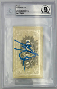 Daniel Radcliffe Encapsulated, Signed & Graded 10 Replica Hogwarts Train Ticket - Beckett