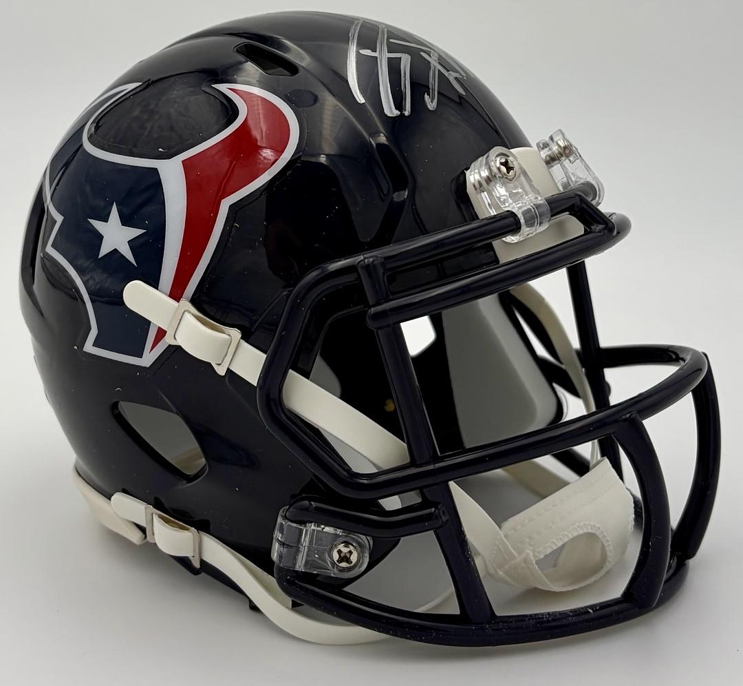 J.J. Watt signed Texans mini-helmet - JSA COA