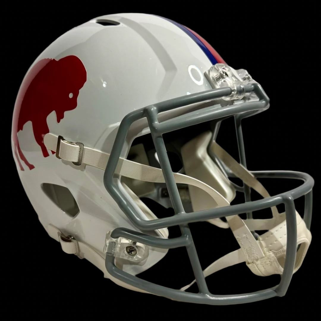 Josh Allen Signed Full Size Replica Throwback Buffalo Bills Helmet - Beckett COA