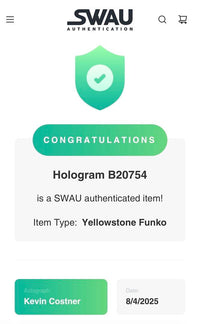 Kevin Costner Signed Funko Pop #1563 "Yellowstone" - SWAU COA