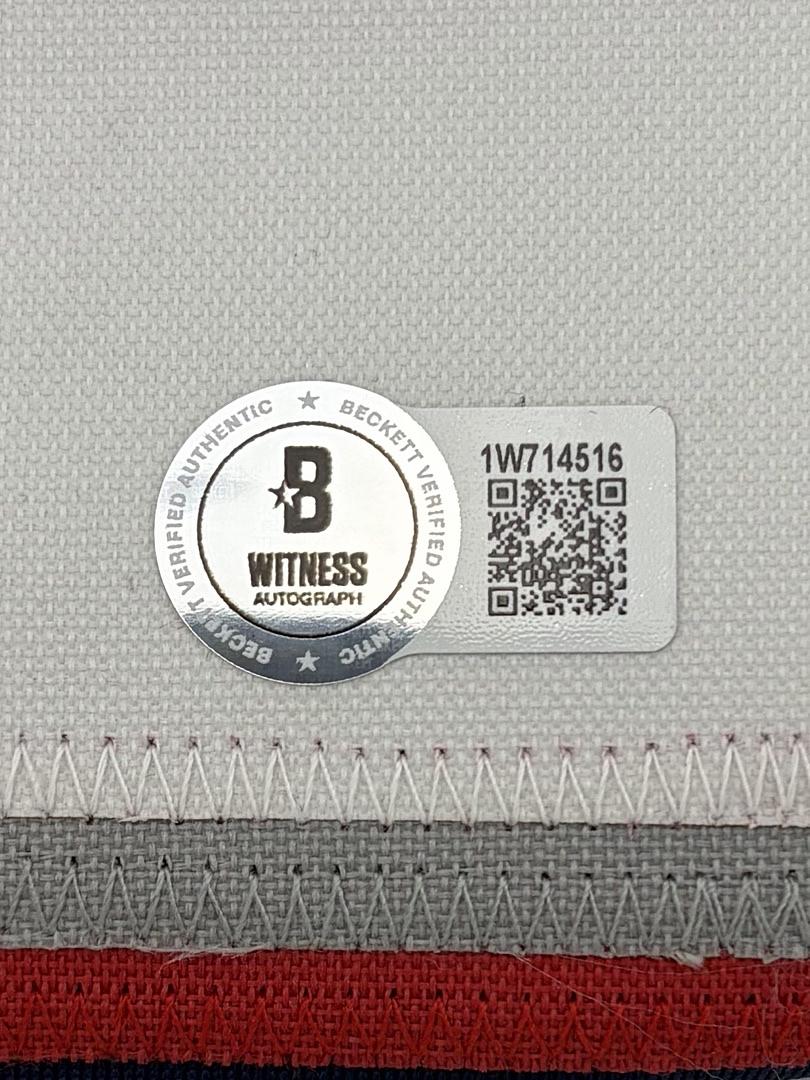 Tedy Bruschi Signed Patriots Blue Jersey -  Beckett COA