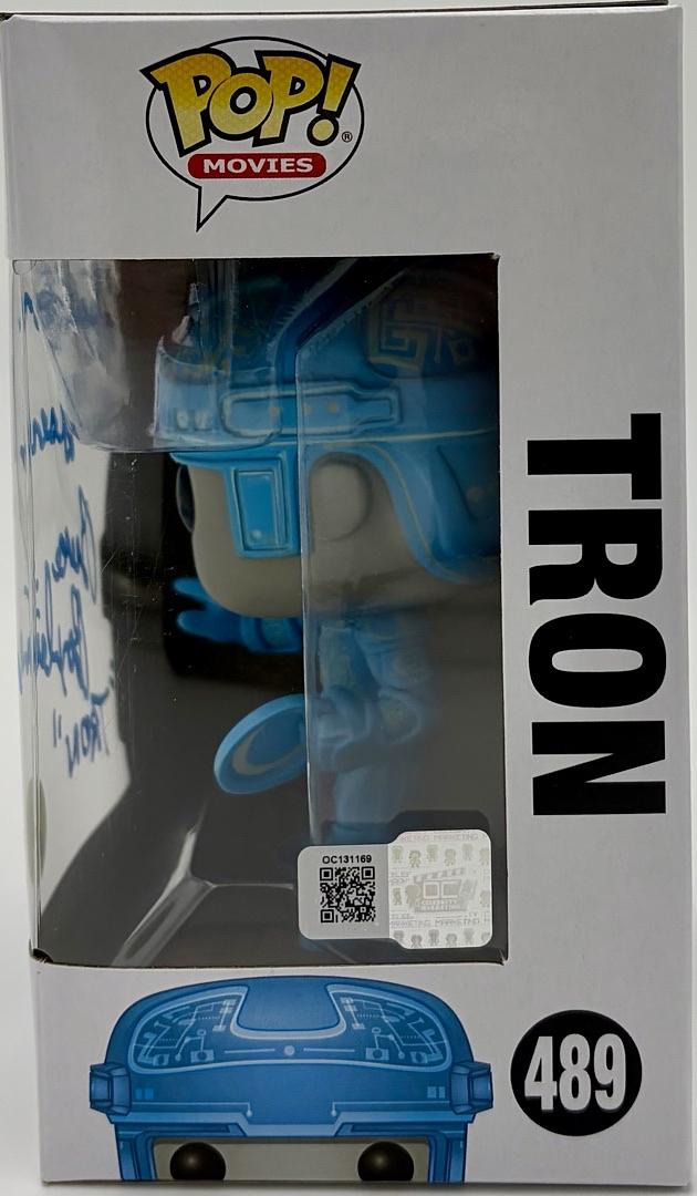 Bruce Boxleitner signed "Tron" Funko #489 w/quote & character name - OC Celebrity Marketing