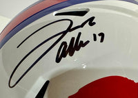 Josh Allen Signed Full Size Replica Throwback Buffalo Bills Helmet - Beckett COA