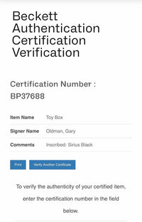 Gary Oldman Signed Wizard Wand (Harry Potter) #04 - Beckett COA