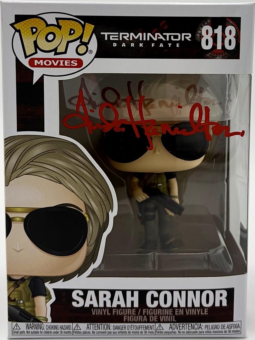 Linda Hamilton Signed Funko Pop #818 Sara Connor (Terminator) - Beckett COA #03