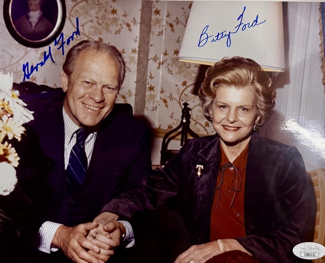 Gerald Ford and Betty Ford signed 8x10 - JSA COA