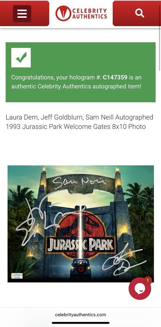 Sam Neill Laura Dern Jeff Goldblum Signed 8x10 (Jurassic World) -  Celebrity Authentics