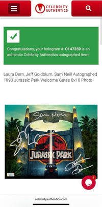 Sam Neill Laura Dern Jeff Goldblum Signed 8x10 (Jurassic World) -  Celebrity Authentics