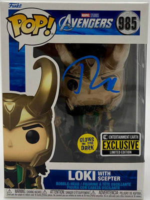 Tom Hiddleston Signed Funko Pop #985 "Loki" Marvel - Beckett COA