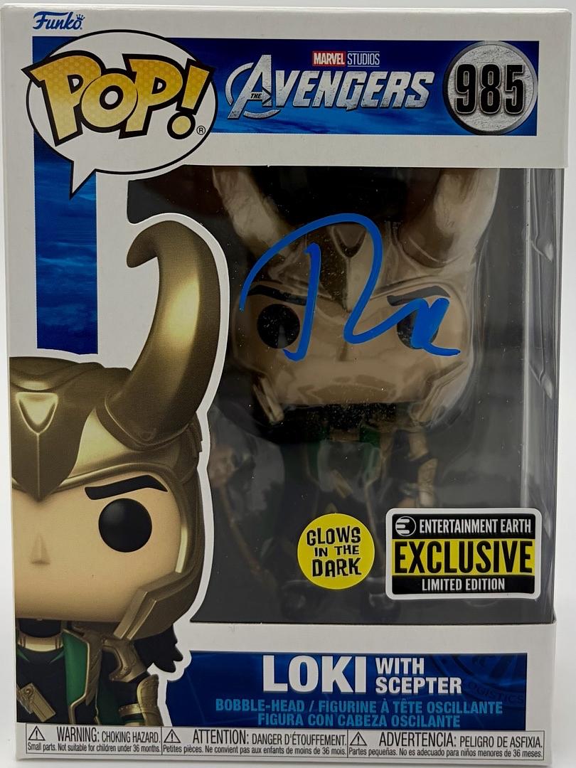 Tom Hiddleston Signed Funko Pop #985 "Loki" Marvel - Beckett COA