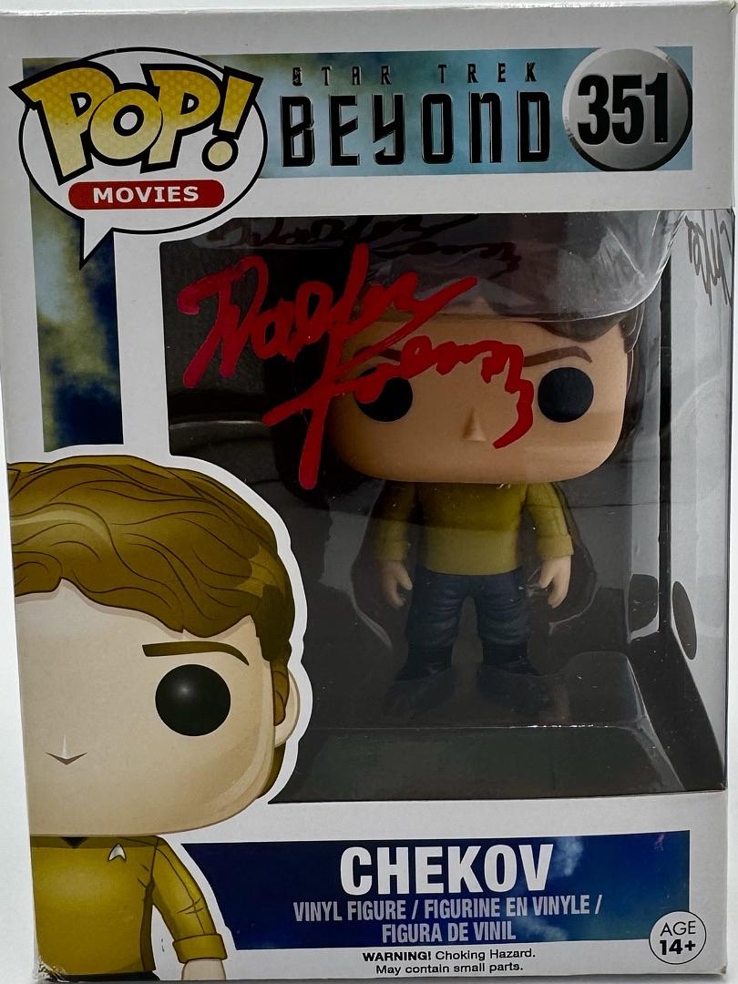 Walter Koenig signed "Chekov" Funko #351 w/character name - JSA COA