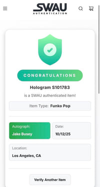 Jake Busey signed "Eleven" Funko #1457 (Stranger Things) - SWAU COA