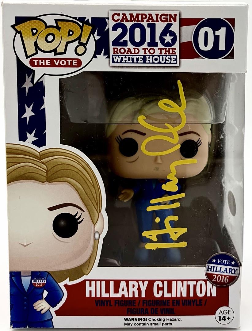 Hillary Clinton signed Funko Pop #01 (Campaign 2016) - JSA COA *RARE*