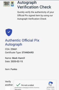 Mark Hamill Signed Funko Pop #28 Joker / Mark Hamill Exclusive - Official Pix COA