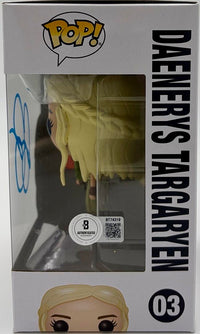 Emilia Clarke Signed Funko Pop #03 Daenerys Targaryen (Blue Ink) - Beckett COA