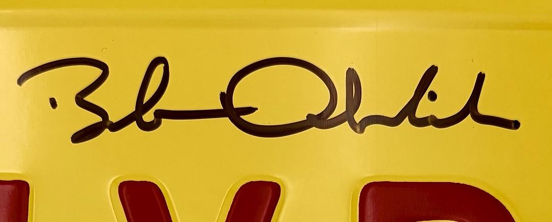 Bob Odenkirk signed "LWYRUP" License Plate - Beckett COA
