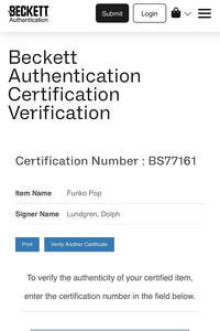 Dolph Lundgren Signed Funko Pop #1715 Ivan Drago (Rocky) - JSA COA