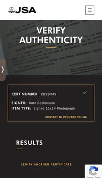 Kate Beckinsale sexy signed 11x14 - Celebrity Authentics & JSA COA