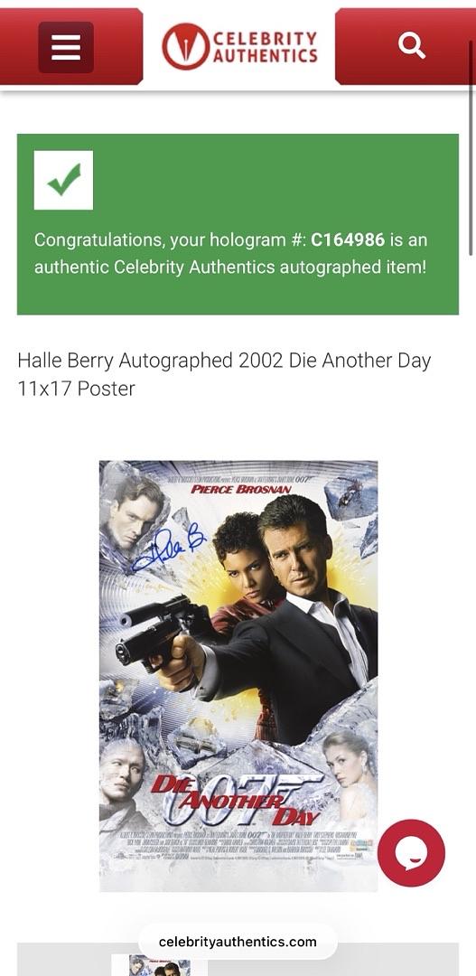 Halle Berry signed 11x17 (James Bond) - Celebrity Authentics COA