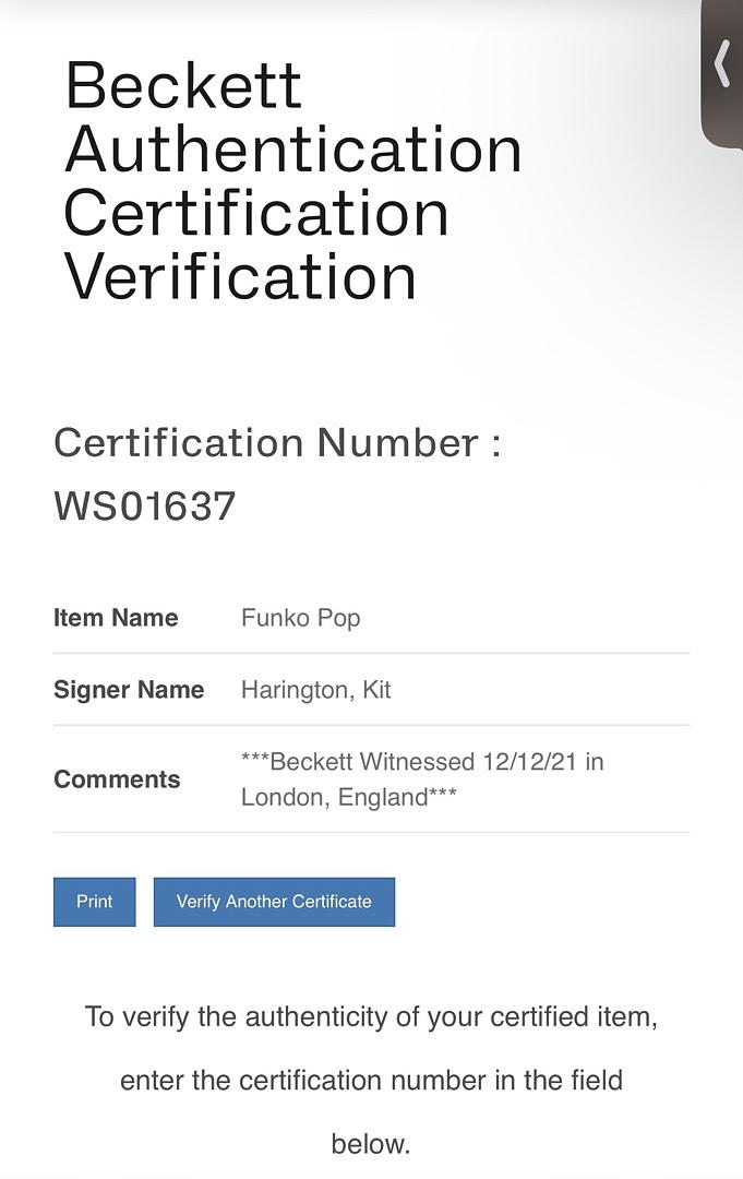 Kit Harington Signed Funko Pop #738 "Dane Whitman" (Marvel Eternals) - Beckett COA
