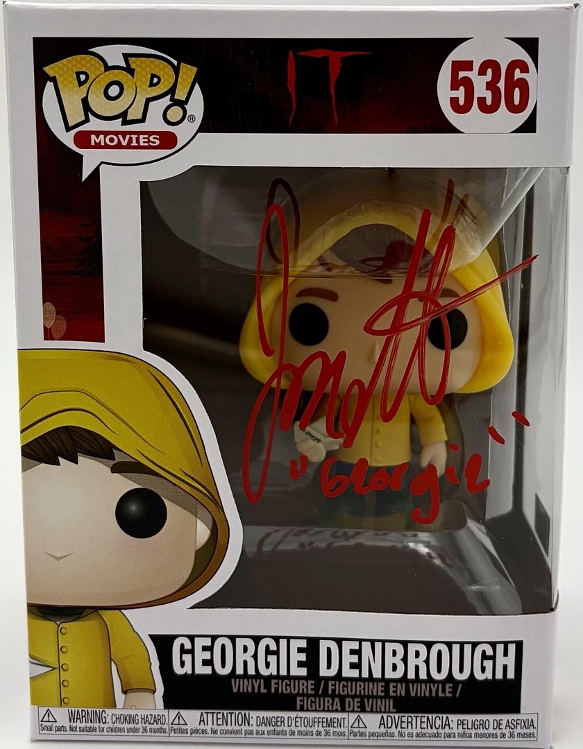 Jackson Robert Scott Signed Funko Pop #536 "Georgie Denbrough" (IT) w/character name - Celecrity Authentics