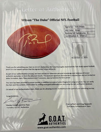 Tom Brady Autographed NFL Duke Official Football TriStar & GOAT COA