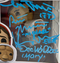 ET Cast signed Funko #1252 Henry Thomas Matthew DeMeritt Dee Wallace Stone Robert McNaughton - JSA COA