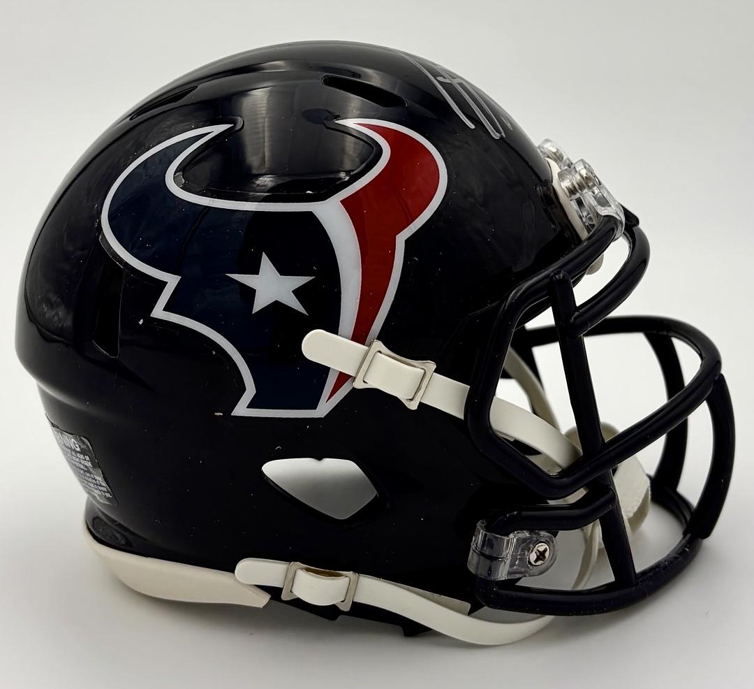 J.J. Watt signed Texans mini-helmet - JSA COA