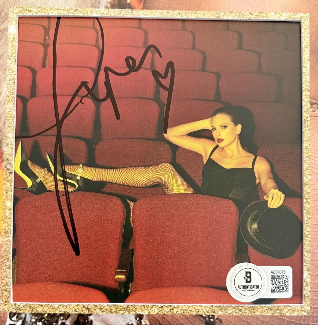 Taylor Swift matted, signed "Life of a Showgirl" CD Insert Photo 4 - Beckett COA