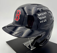Jason Varitek signed full size replica batters helmet w/multiple inscriptions (Red Sox) - JSA COA