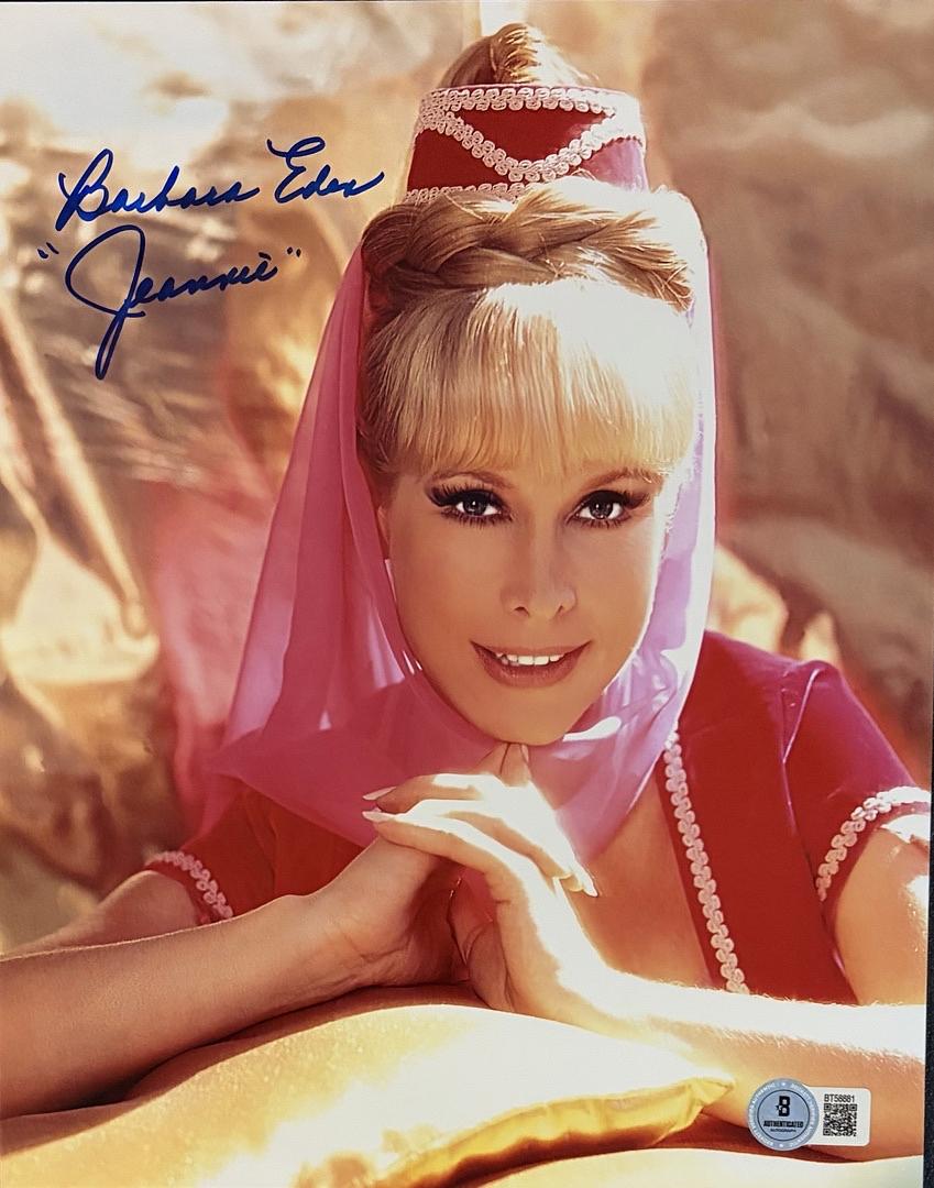 Barbara Eden Signed 8x10 Photo (I Dream Of Jeannie) w/Character Inscription - Beckett COA