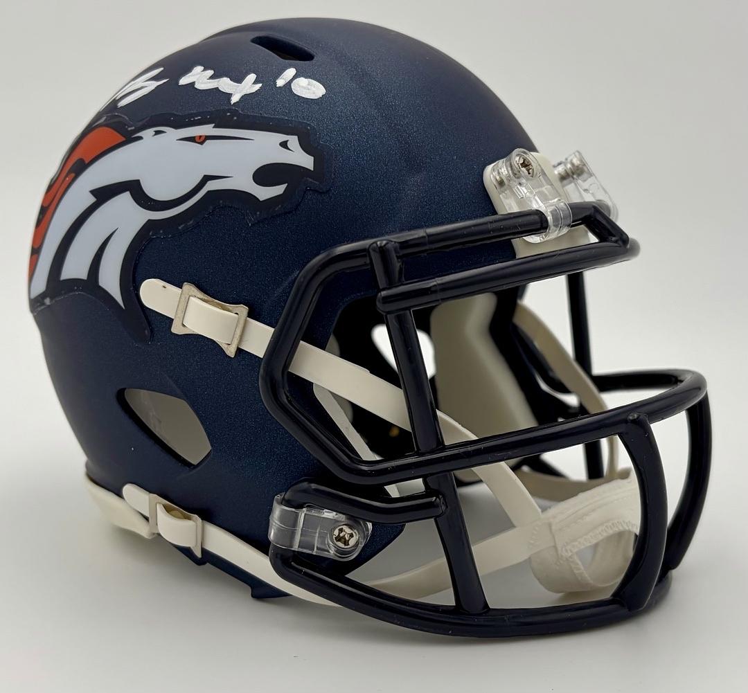 Bo Nix signed Broncos mini-helmet - PSA COA