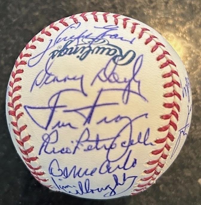 1975 Red Sox Team Baseball signed by 20 - Sure Shot Promotions COA