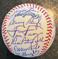 1975 Red Sox Team Baseball signed by 20 - Sure Shot Promotions COA