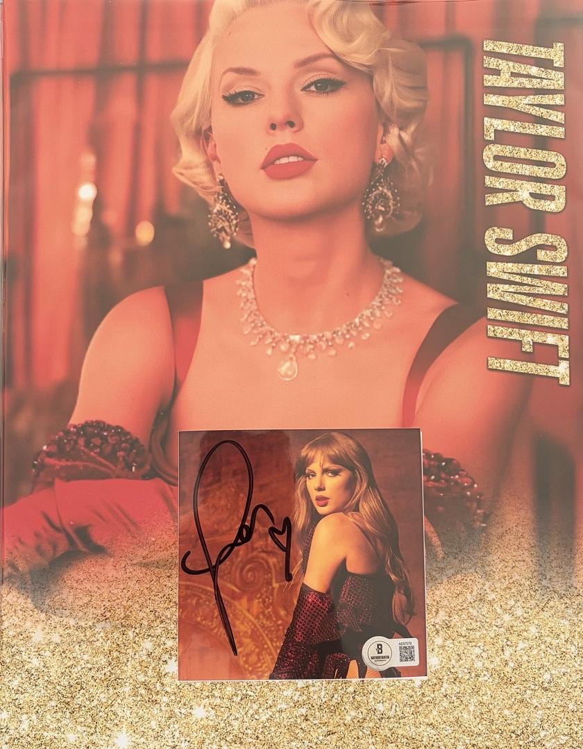 Taylor Swift matted, signed "Life of a Showgirl" CD Insert Photo 3 - Beckett COA