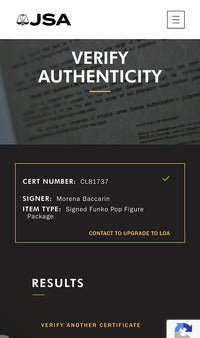 Morena Baccarin signed "Inara Serra" Funko #1825 (Firefly) - JSA COA