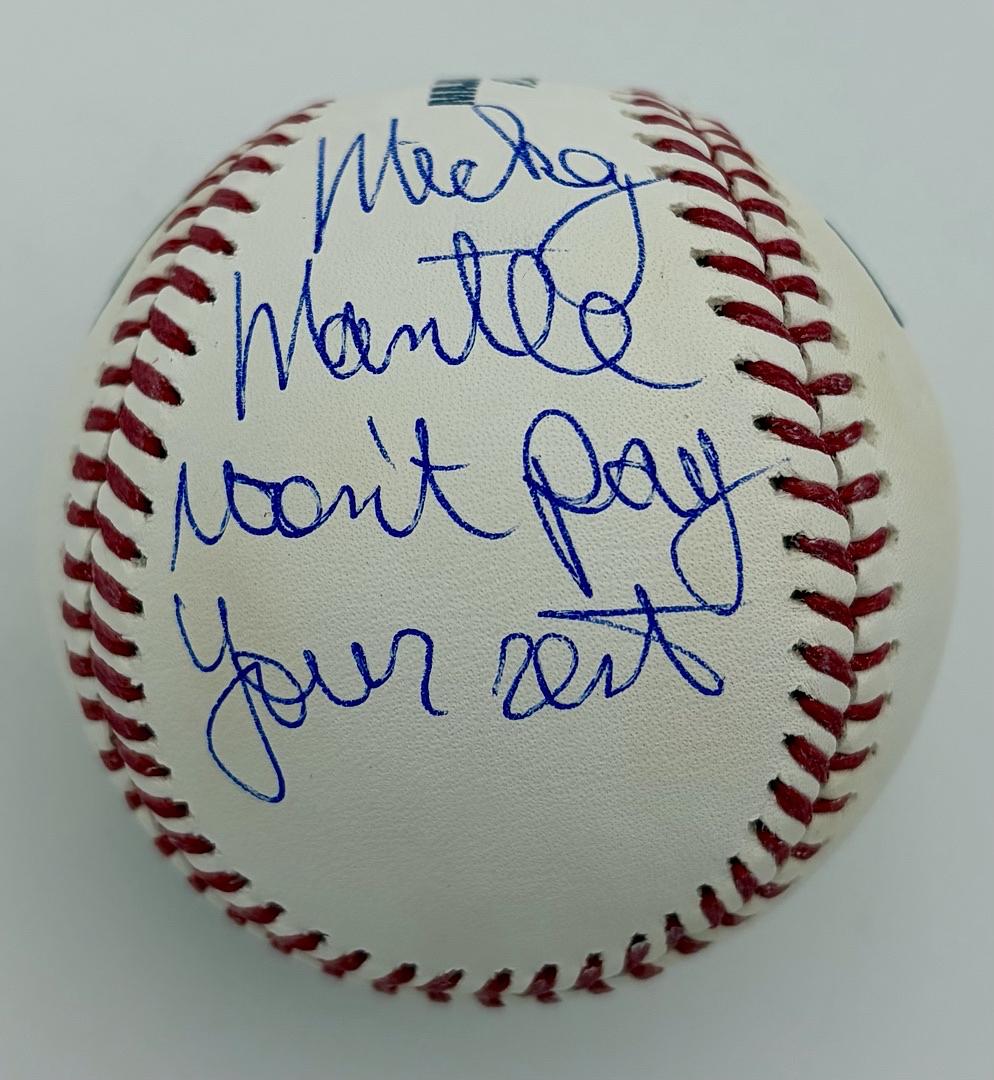 Chaz Palminteri signed baseball w/long quote - Beckett COA