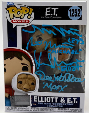 ET Cast signed Funko #1252 Henry Thomas Matthew DeMeritt Dee Wallace Stone Robert McNaughton - JSA COA