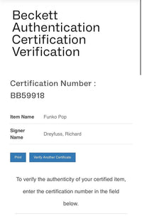 Richard Dreyfuss Signed Funko Pop #756 Matt Hooper (Jaws) - Beckett COA