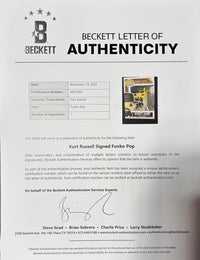 Kurt Russell Signed Funko Pop #851 Wyatt Earp Tombstone (Yellow Ink) - Beckett COA and full LOA