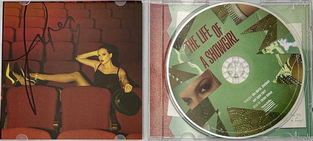Taylor Swift matted, signed "Life of a Showgirl" CD Insert Photo 4 - Beckett COA