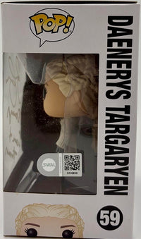 Emilia Clarke Signed Funko Pop #59 Daenerys Targaryen w/character name & quote (GOT) - SWAU COA