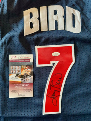 Larry Bird Signed Mitchell & Ness signed Team USA Jersey -  JSA COA