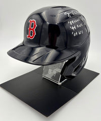 Jason Varitek signed full size replica batters helmet w/multiple inscriptions (Red Sox) - JSA COA