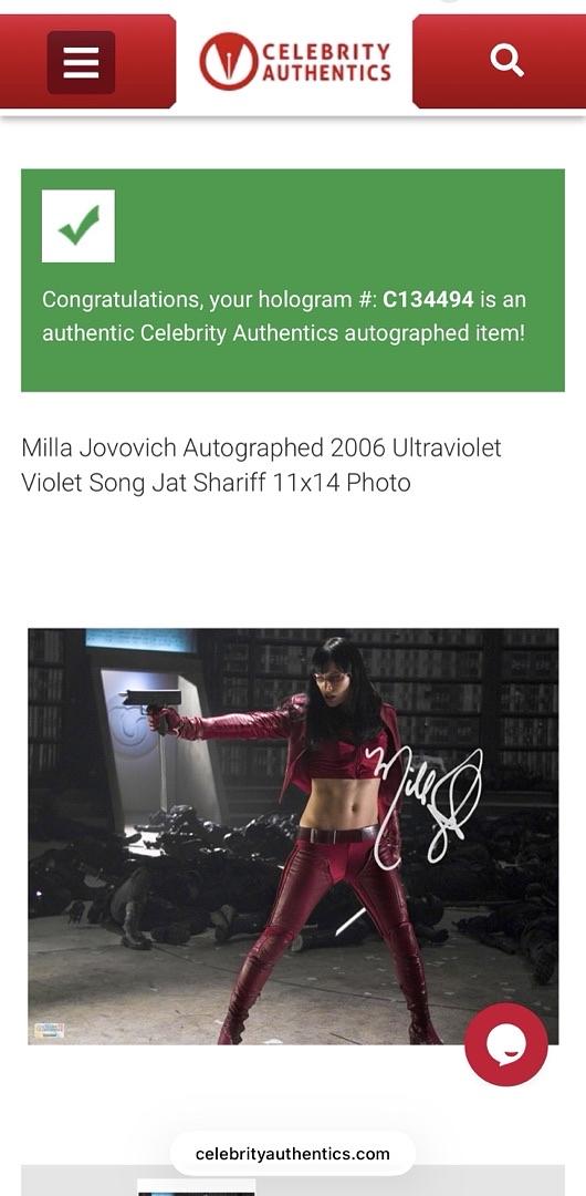 Milla Jovovich Signed 11x14 Photo (Resident Evil) - Celebrity Authentics