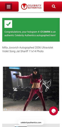 Milla Jovovich Signed 11x14 Photo (Resident Evil) - Celebrity Authentics