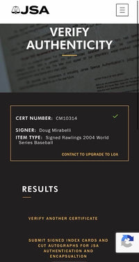 Doug Mirabelli signed 04 World Series ROMLB baseball (Red Sox) - JSA COA