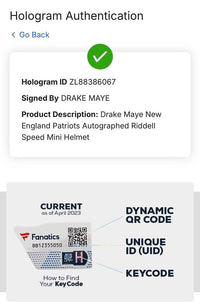 Drake Maye Under Wraps Signed Patriots Mini Helmet  - Fanatics COA