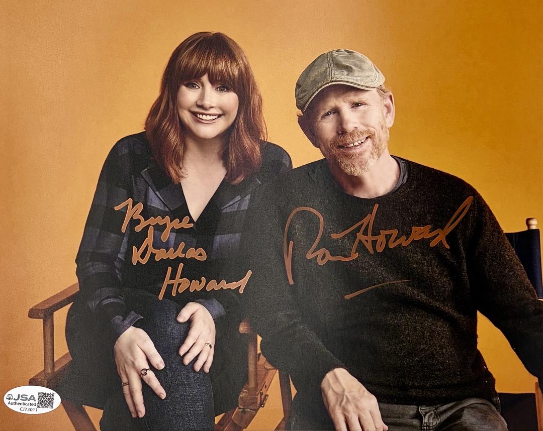 Ron Howard & Bryce Dallas Howard signed 8x10 JSA COA *RARE*
